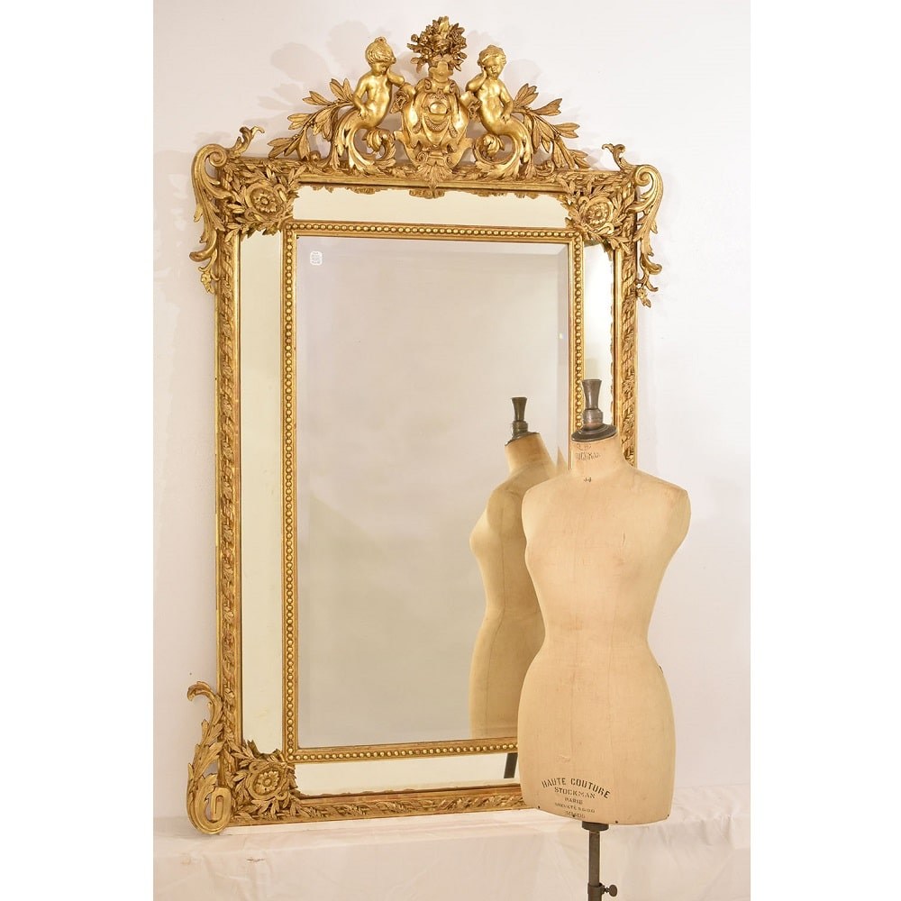 SPCP176 1 antique gold leaf mirror antique louis philippe mirror XIX.jpg